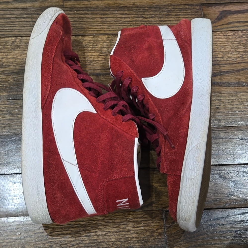 Nike Blazer Mid '77 Premium Night Maroon Burgundy Suede Sneakers 11 - Picture 6 of 10